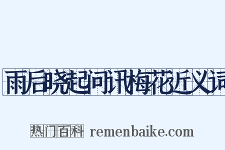 雨后晓起问讯梅花近义词是什么意思的图片